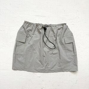 Pretty Garbage Gray Cargo Mini Skirt Size Small Adjustable Waist